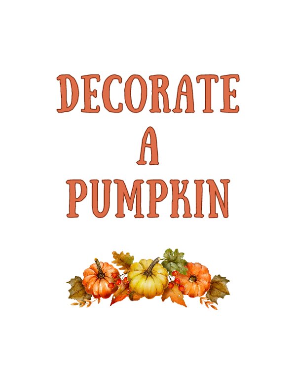 Decorate a Pumpkin Sign