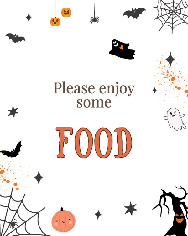 Halloween Please Enjoy Some Food