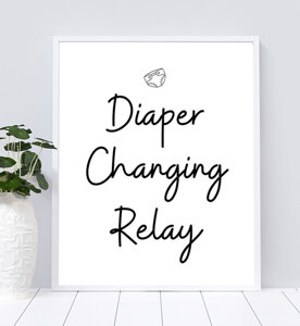Diaper Changing Relay Sign
