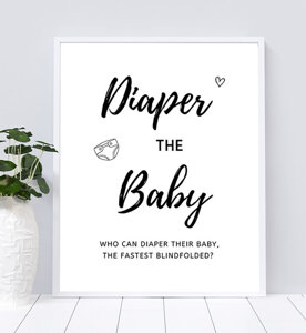 Diaper the Baby Table Sign