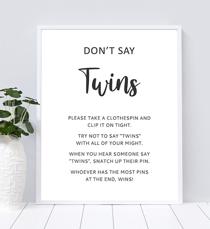 Dont Say Twins Game Sign