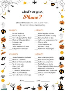 Halloween Whats in Your Phone Game