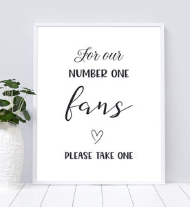 For Our Number One Fans Bridal Shower Sign