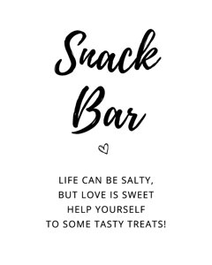 Snack Bar Wedding Sign