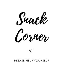 Snack Corner Wedding Sign