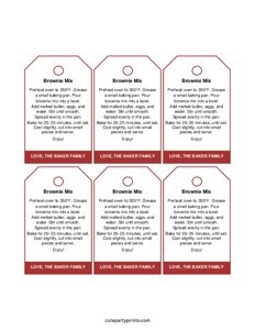 Editable Baked Goods Favor Tags