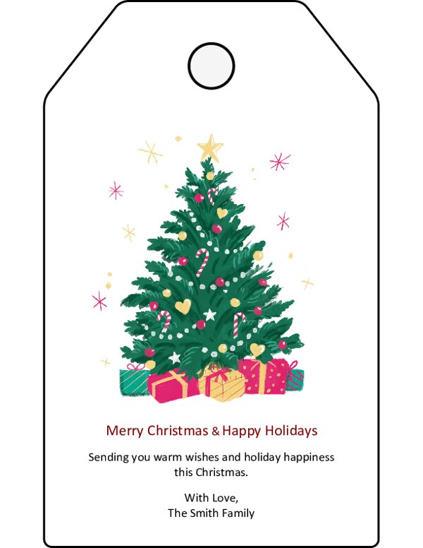 Extra Large Christmas Gift Tag