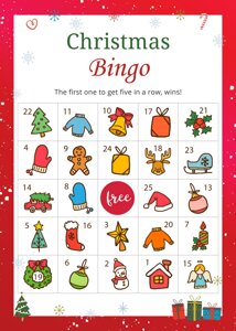 Christmas Bingo Picture Cards