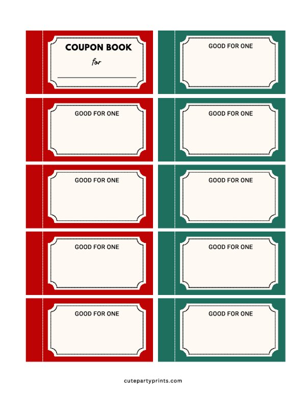 Christmas Coupon Book template