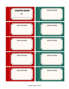 Christmas Coupon Book template