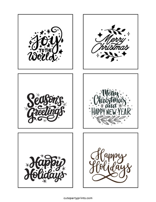 Seasons Greetings Gift Tags