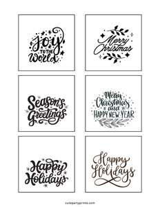 Seasons Greetings Gift Tags