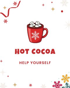 Christmas Hot Cocoa Table Sign