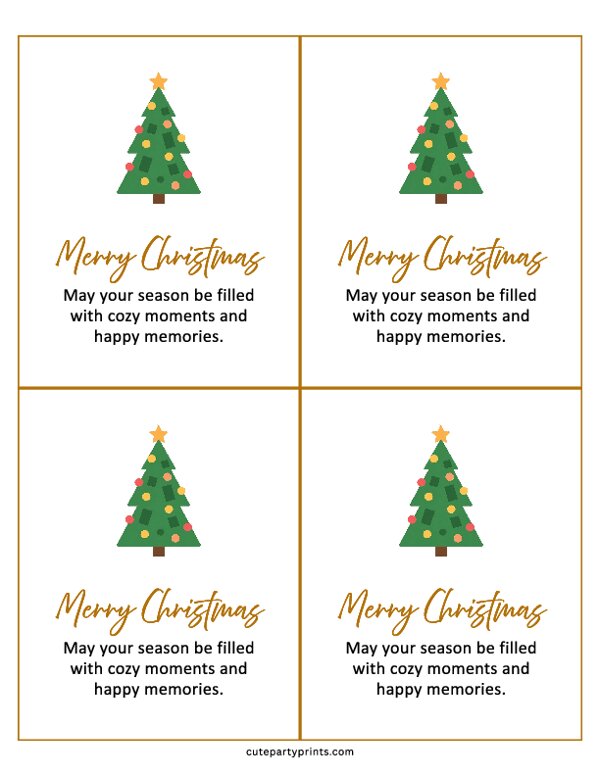 Christmas Wine Labels Template