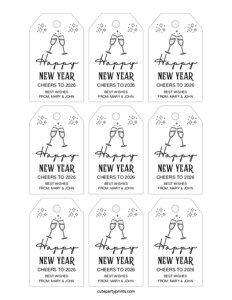 Editable New Year Tags Template