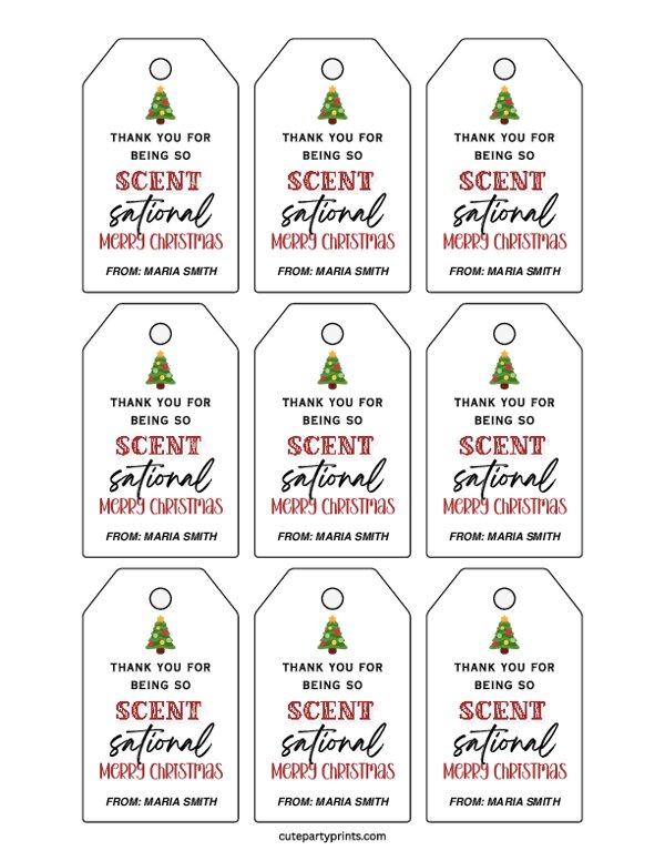 Thank You for being so Scent-Sational Gift Tags