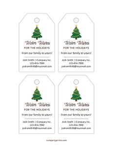 Warm Wishes Tag Template