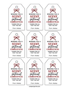 Wishing you a Scent-Sational Christmas Gift Tags