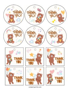 Bear Favor Tags