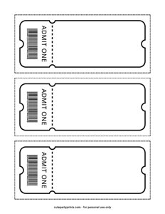 Blank Ticket Design Template
