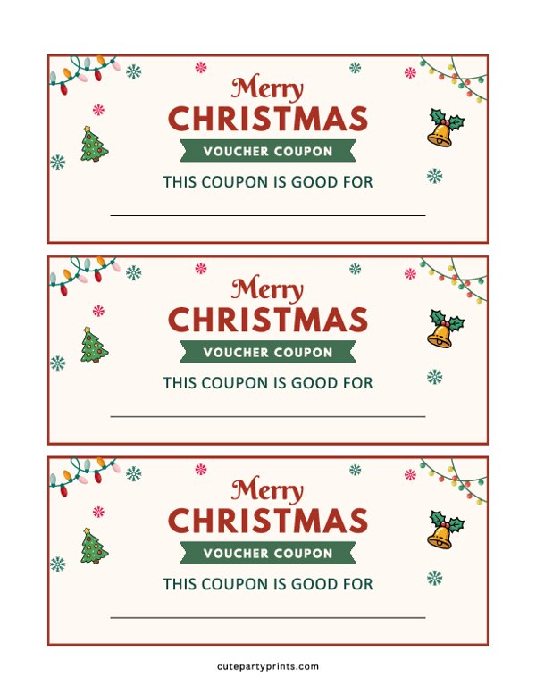 Christmas Coupons Template
