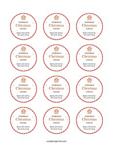 Editable Christmas Homemade Gift Labels
