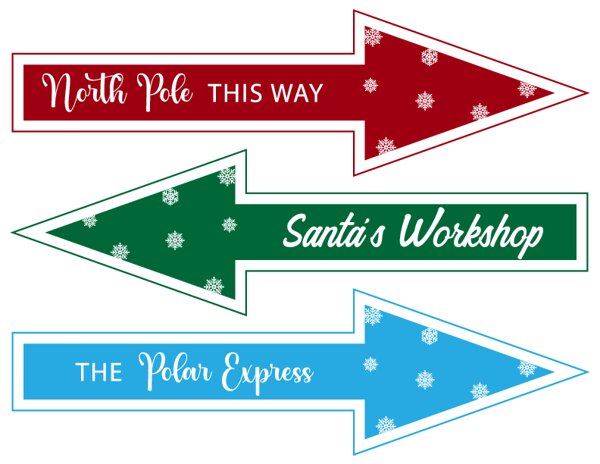Christmas Party Arrows Template
