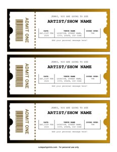 Editable Concert Ticket Template