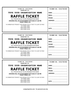 Raffle Ticket Template