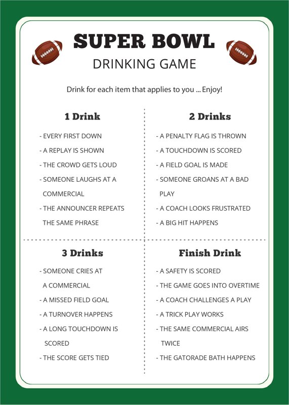 Super Bowl Drinking Game