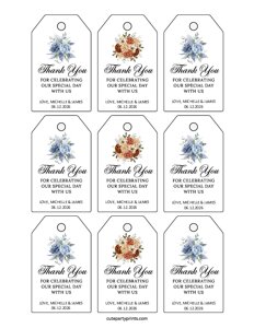Wedding Favor Tags Template