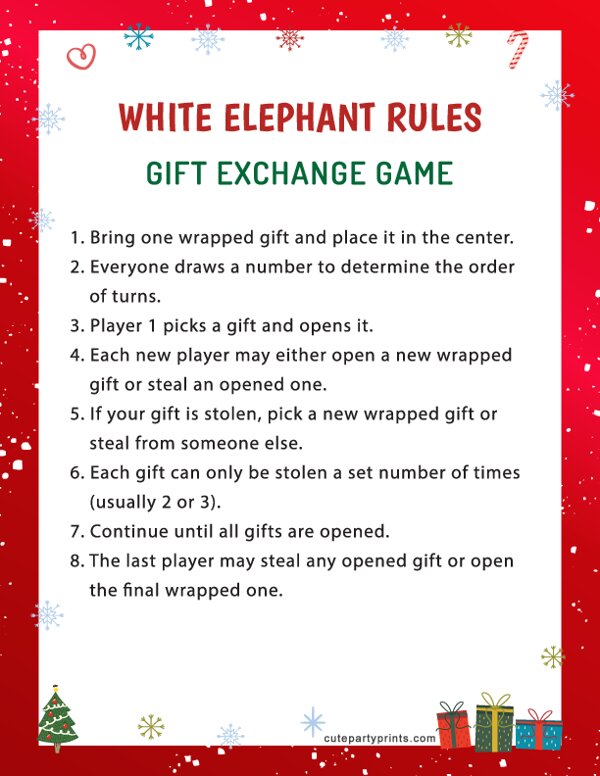 White Elephant Rules
