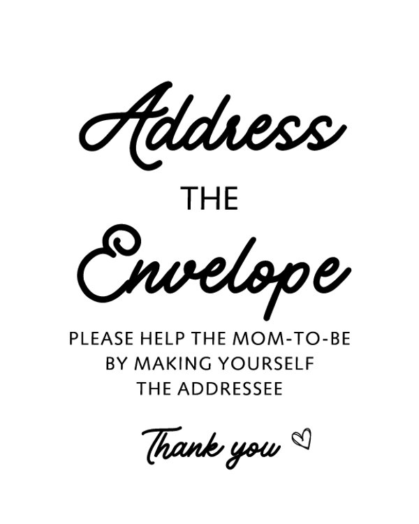 Address the Envelope Sign