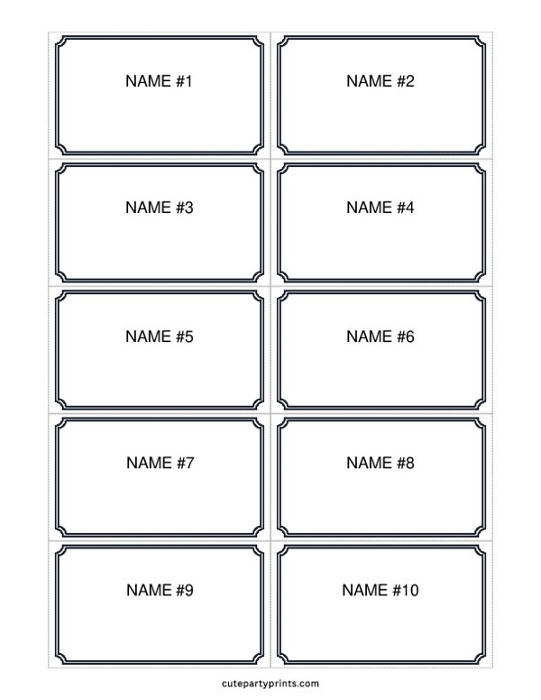 Black and White Name Tags