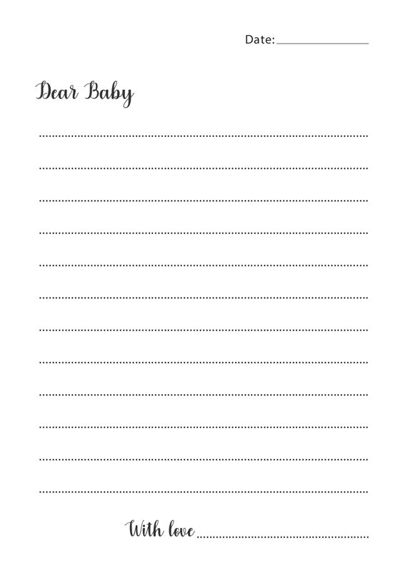 Letter to Baby Template