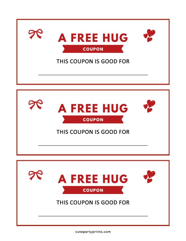 Hug Coupon Template