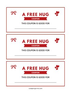 Hug Coupon Template