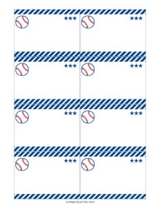 Baseball Name Tag #1