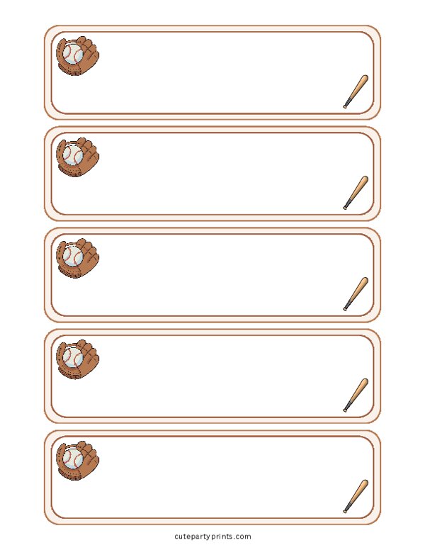 Baseball Name Tag #2