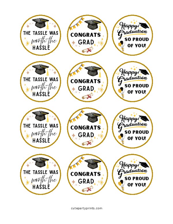Graduation Cupcake Toppers