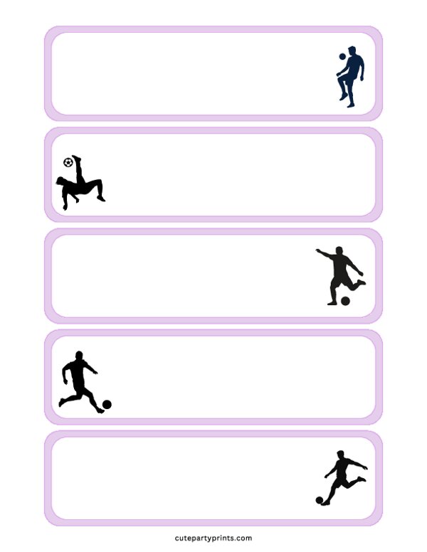 Soccer Name Tags #1
