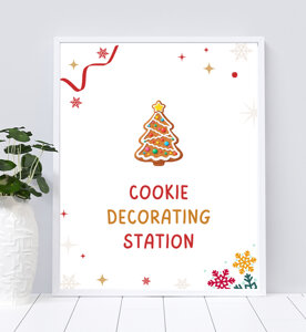Christmas Cookie Decorating Station Table Sign