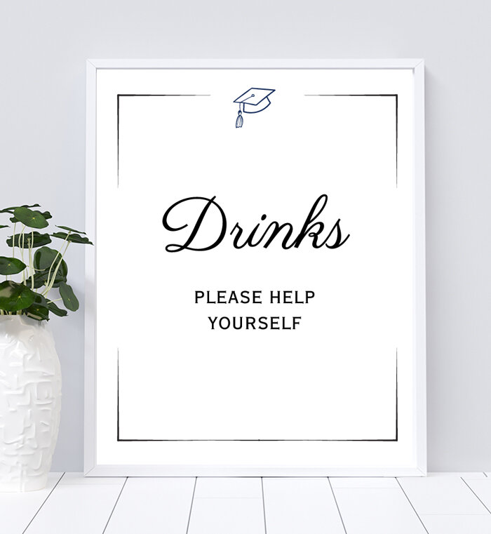 Graduation Drinks Sign