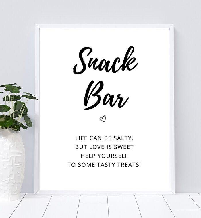 Snack Bar Wedding Sign