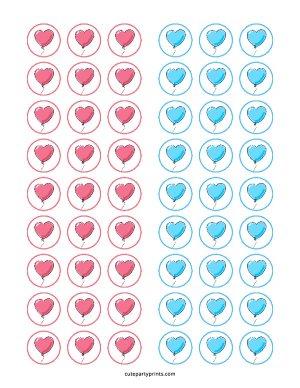 Team Pink vs. Team Blue Voting Stickers