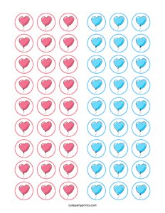 Team Pink vs. Team Blue Voting Stickers