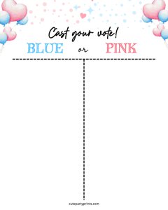 Team Pink vs. Team Blue Voting Sign