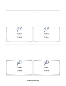 Graduation Place Card Template (Editable)