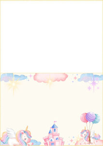 Unicorn Party Food Tent Cards