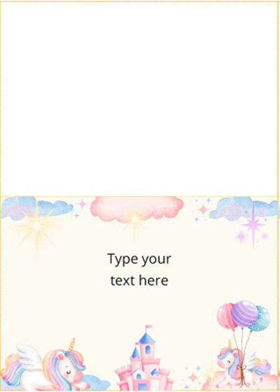 Unicorn Party Food Tent Cards